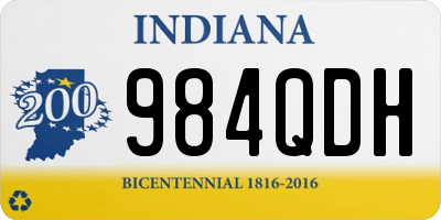 IN license plate 984QDH