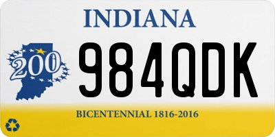 IN license plate 984QDK