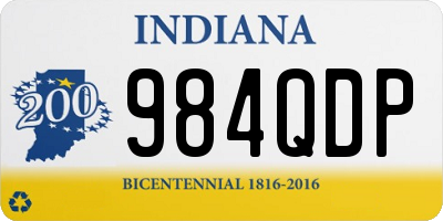 IN license plate 984QDP