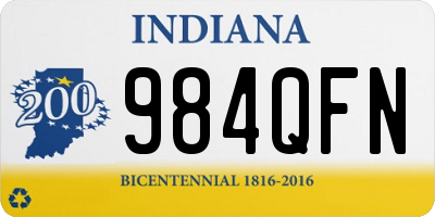 IN license plate 984QFN