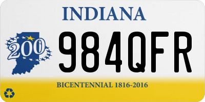 IN license plate 984QFR