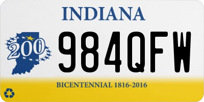 IN license plate 984QFW