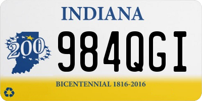 IN license plate 984QGI