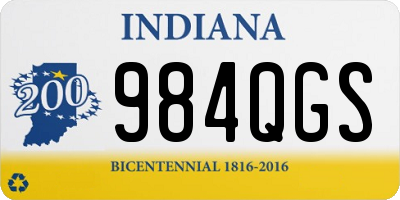 IN license plate 984QGS
