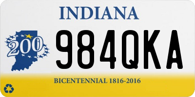 IN license plate 984QKA