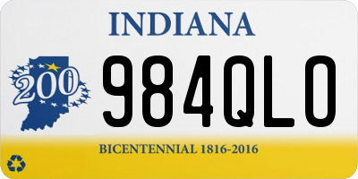 IN license plate 984QLO