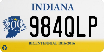 IN license plate 984QLP