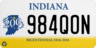 IN license plate 984QON