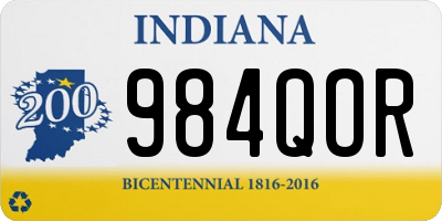 IN license plate 984QOR