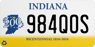 IN license plate 984QOS