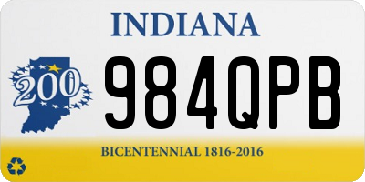 IN license plate 984QPB