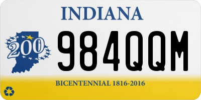 IN license plate 984QQM