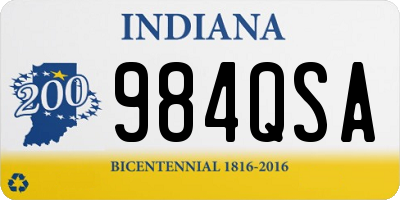 IN license plate 984QSA