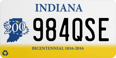 IN license plate 984QSE