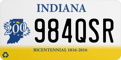 IN license plate 984QSR