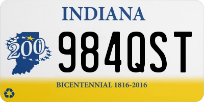 IN license plate 984QST