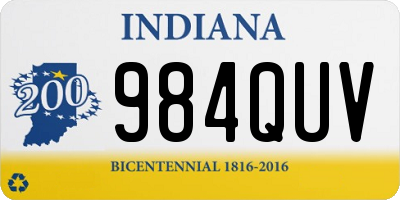 IN license plate 984QUV