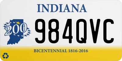 IN license plate 984QVC