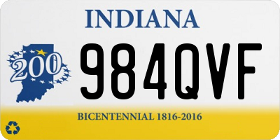 IN license plate 984QVF