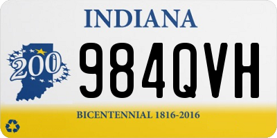 IN license plate 984QVH