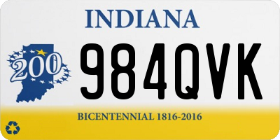 IN license plate 984QVK