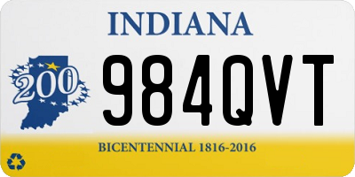 IN license plate 984QVT