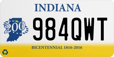 IN license plate 984QWT