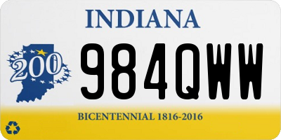 IN license plate 984QWW