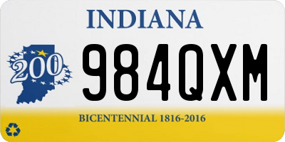 IN license plate 984QXM