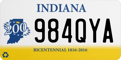 IN license plate 984QYA