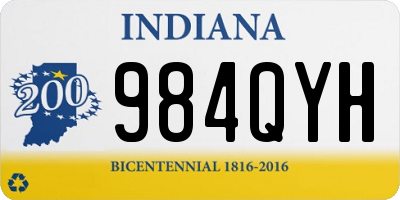 IN license plate 984QYH