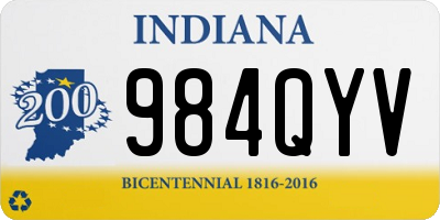 IN license plate 984QYV