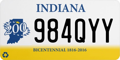 IN license plate 984QYY