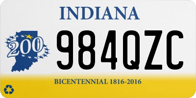 IN license plate 984QZC