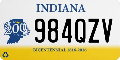 IN license plate 984QZV