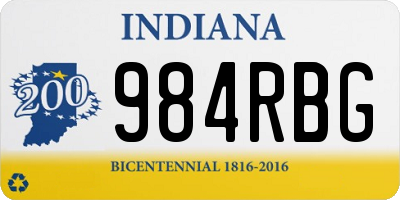 IN license plate 984RBG
