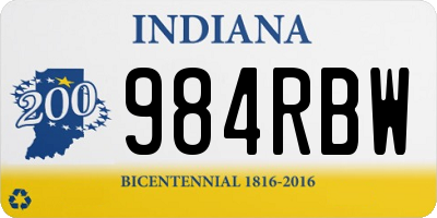 IN license plate 984RBW