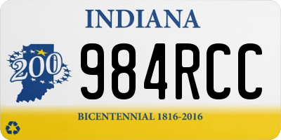 IN license plate 984RCC