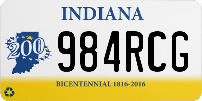 IN license plate 984RCG