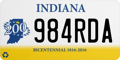 IN license plate 984RDA