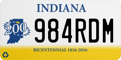 IN license plate 984RDM