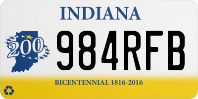 IN license plate 984RFB