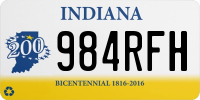 IN license plate 984RFH