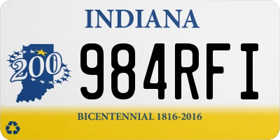 IN license plate 984RFI