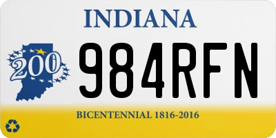 IN license plate 984RFN