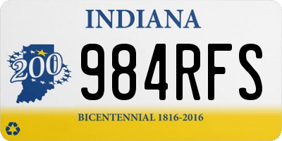 IN license plate 984RFS