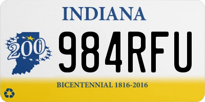 IN license plate 984RFU