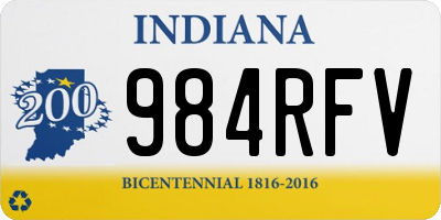 IN license plate 984RFV