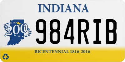 IN license plate 984RIB