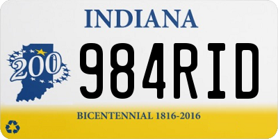 IN license plate 984RID